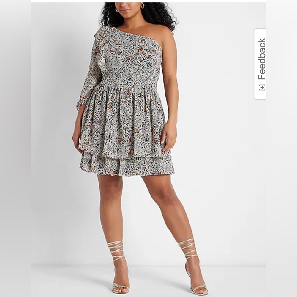 Express x Rachel Zoe one shoulder mini dress